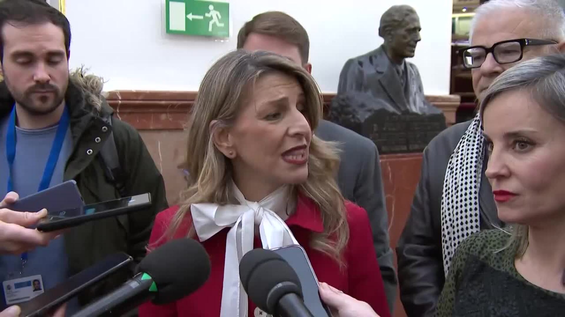 Yolanda Díaz: "El PP, una vez más, ha golpeado a los pensionistas de nuestro país"