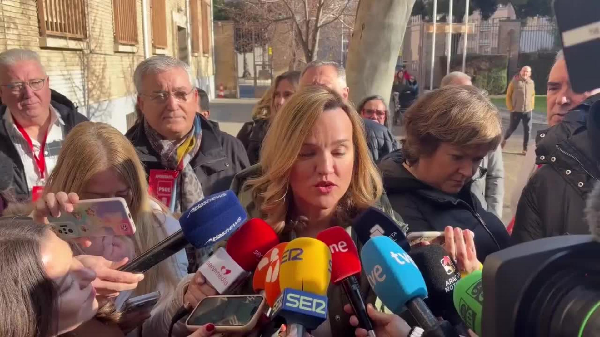 Alegría pide "responsabilidad" a los aragoneses para que acudan a votar