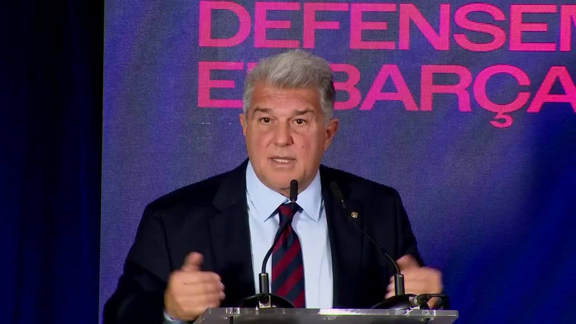 Laporta: "El Barça no merece un candidato que diga lo que ha dicho Font"