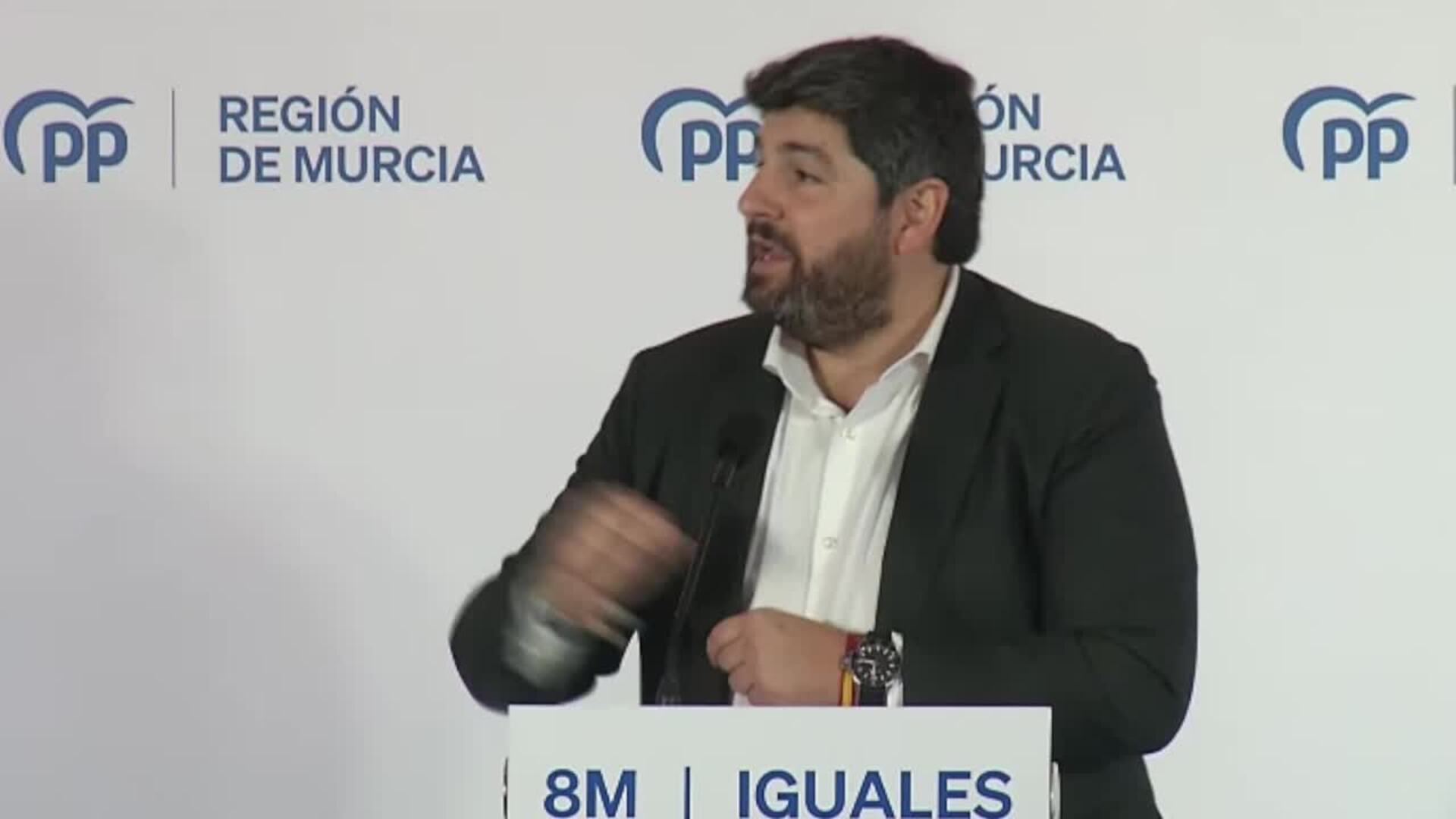 López Miras: "Hoy España es un país peor para ser mujer que en 2017"