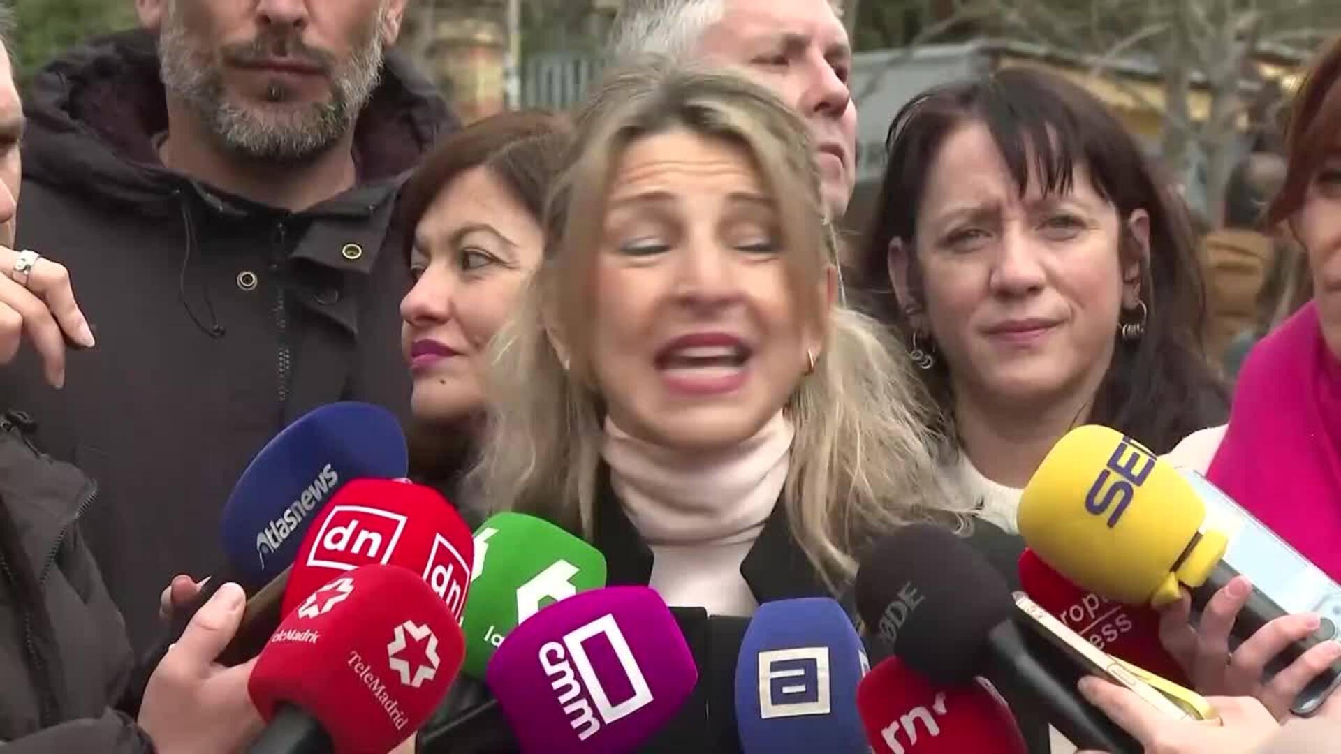 Yolanda Díaz pide a "todo el movimiento feminista" dar "un paso adelante"