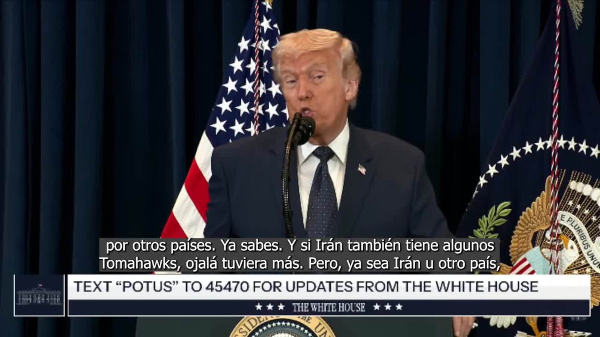 Trump apunta a que otro país o Irán pudo lanzar el misil Tomahawk que mató a más de cien niñas
