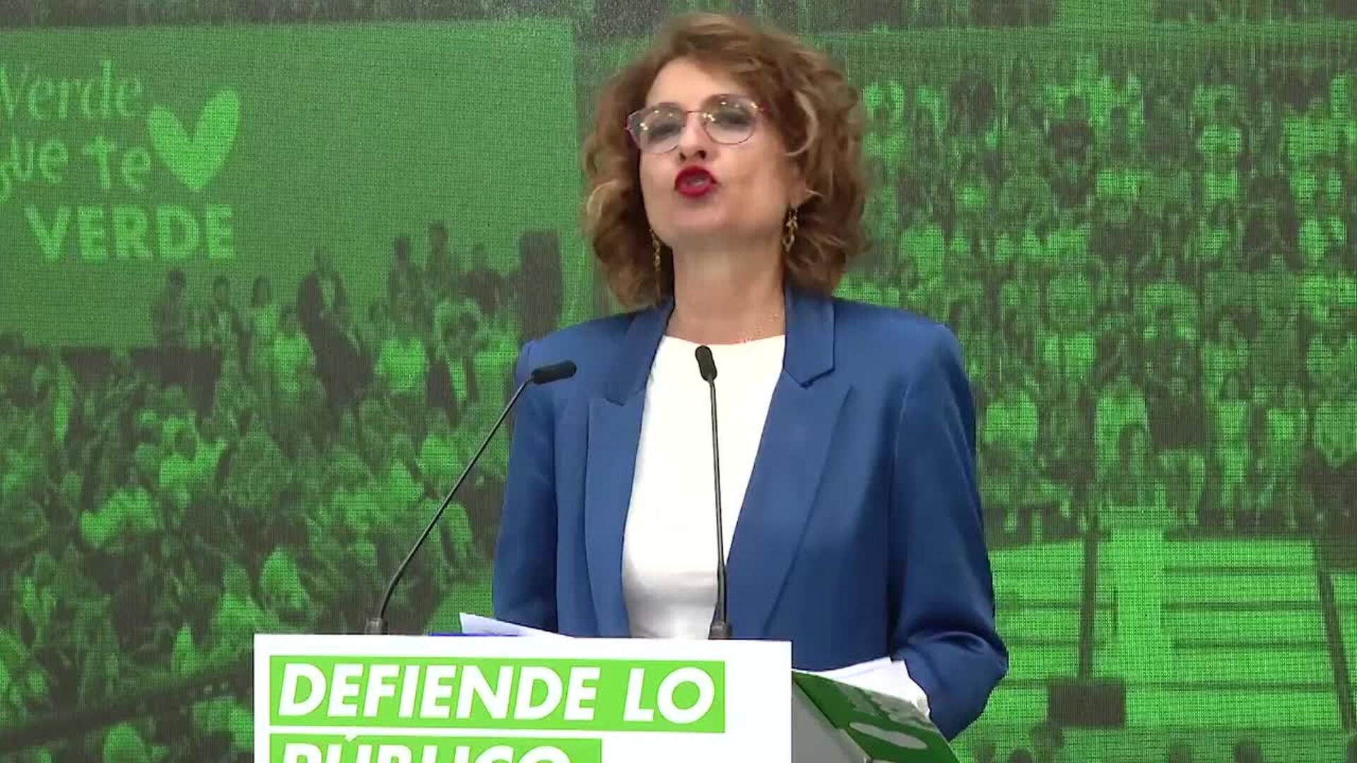 María Jesús Montero en rueda de prensa