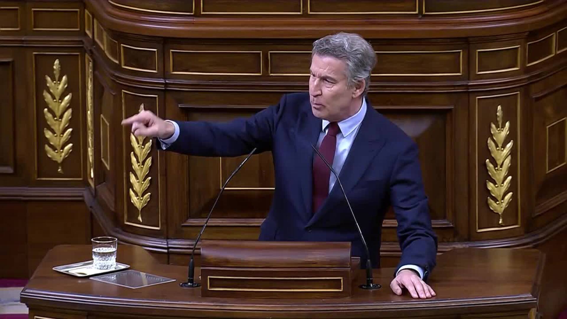 Feijóo pide a Sánchez convocar ya generales y le espeta: "Es un matón"