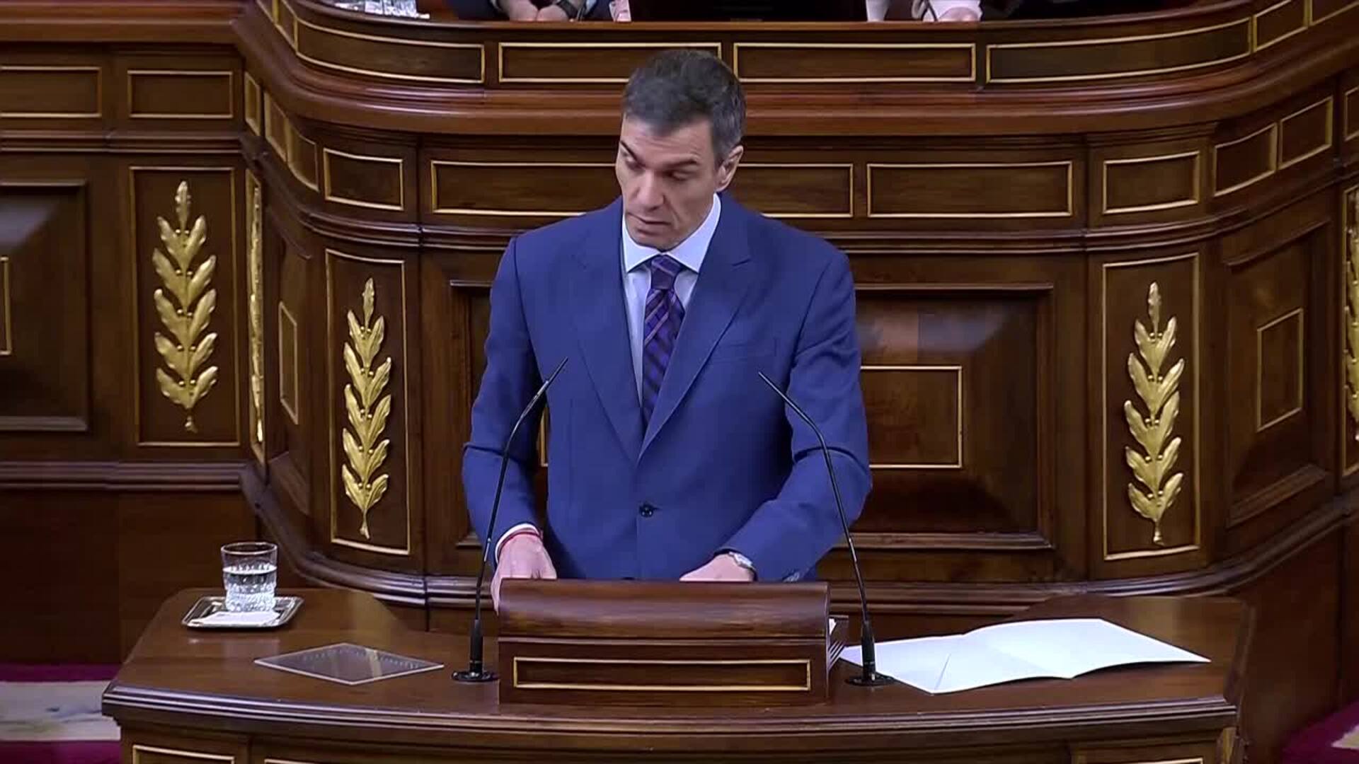 Sánchez acusa a PP y Vox de contribuir al "desastre absoluto" de la guerra de Irán