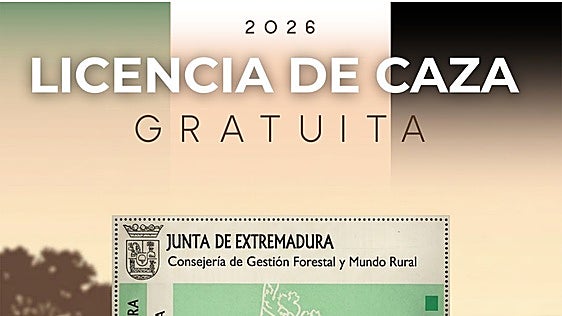 La licencia de caza gratuita en Extremadura entra en vigor hoy, 5 de agosto