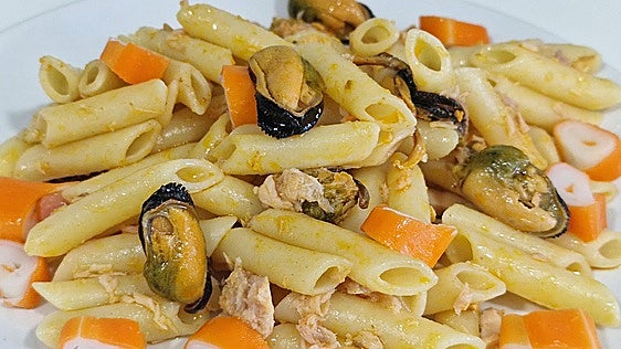 Receta de pasta a la marinera con mejillones