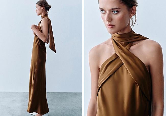 Vestido caramelo.