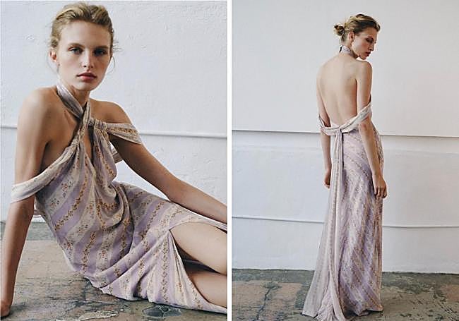 Vestido cuello halter.