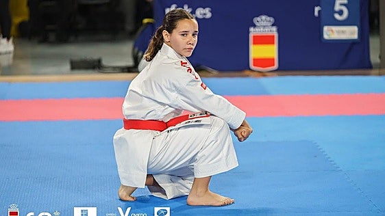 Valeria Rebollo, la extremeña de 12 años que ha conquistado la Liga Mundial de Kárate