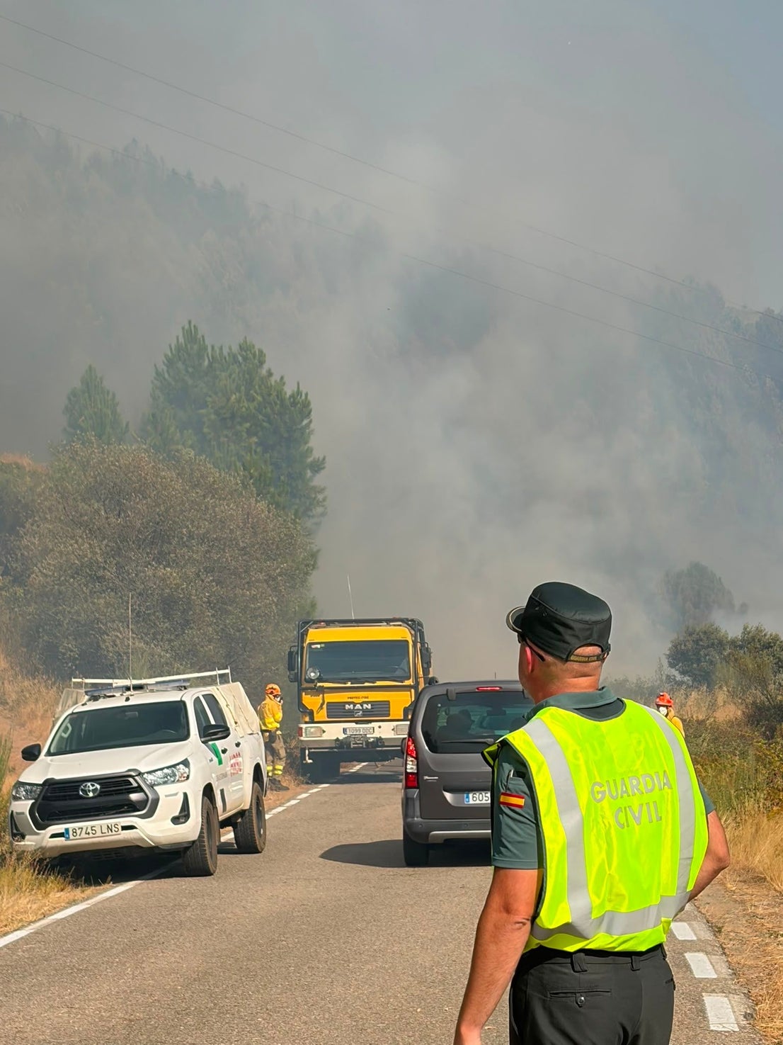 Dispositivo de emergencias en el incendio