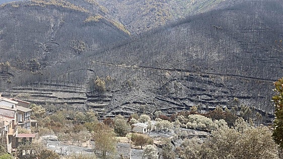 El Infoex rebaja la superficie quemada por el fuego en Las Hurdes a 3.765 hectáreas