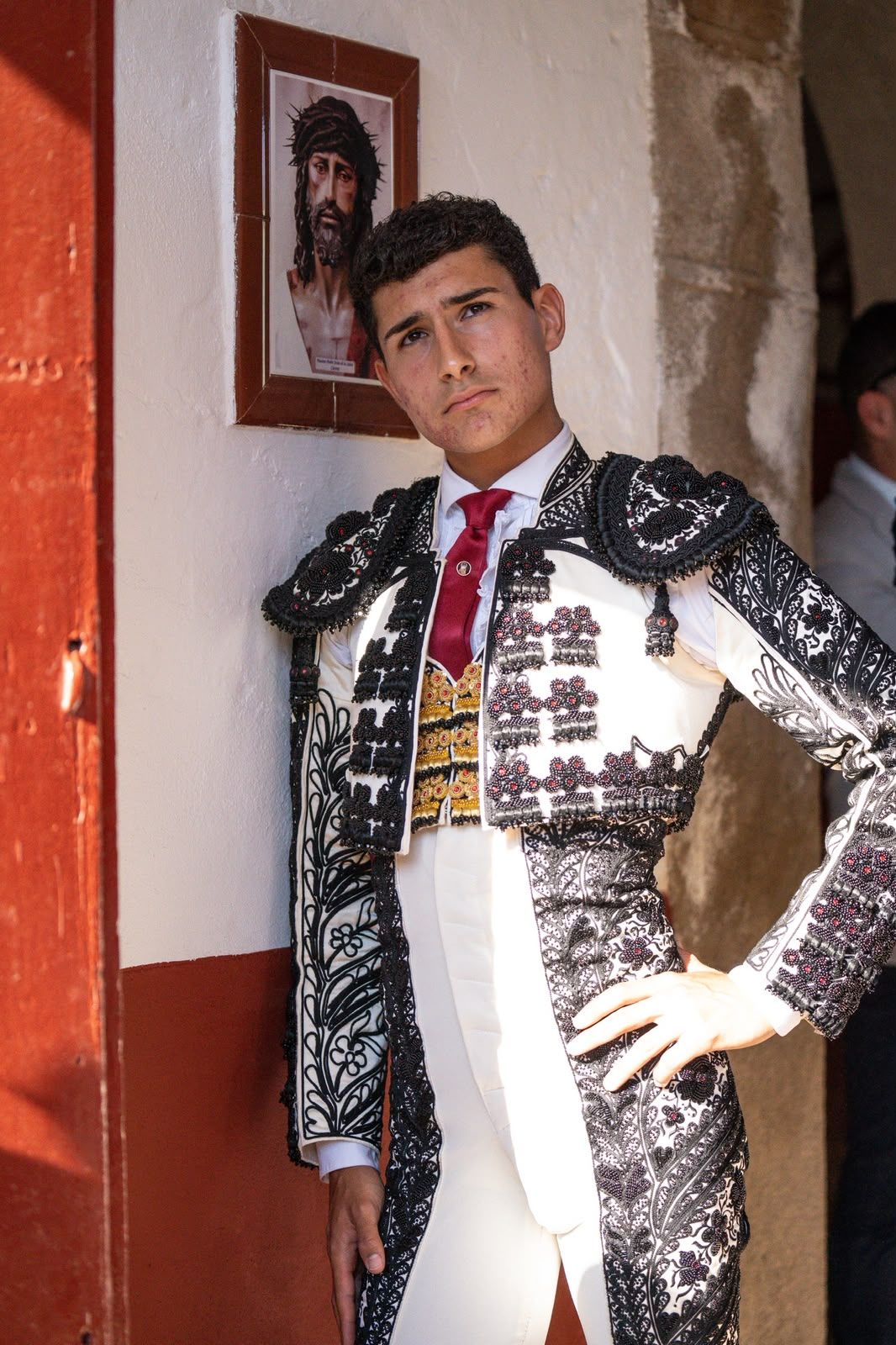 David Gutiérrez con el traje de luces.