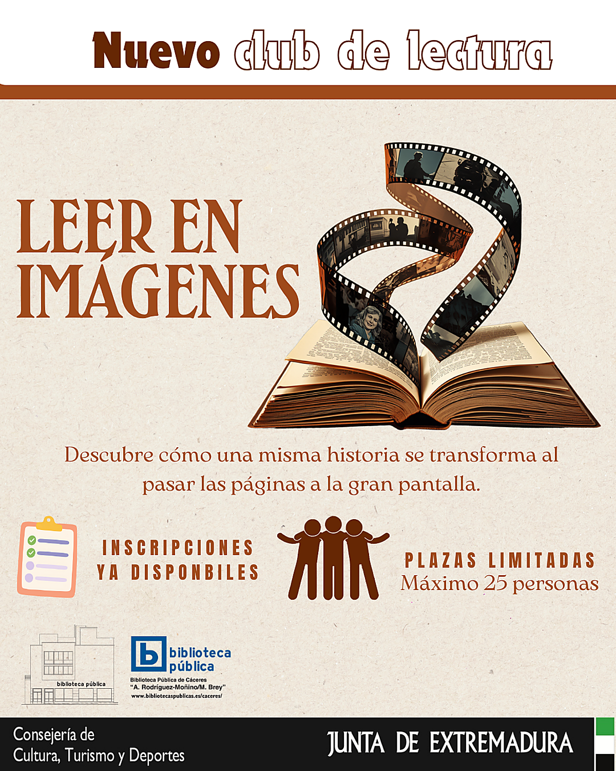 Cartel promocional de uno de los clubes de lectura.