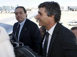 El presidente del Real Madrid, Vicente Boluda, junto al entrenador del club blanco, Juande Ramos ./ Archivo