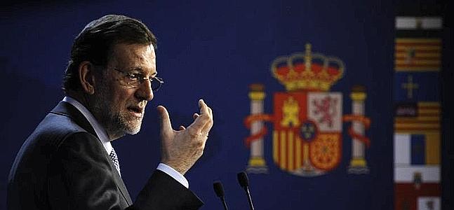 Rajoy, durante la rueda de prensa al término de la cumbre. / Ap | Atlas