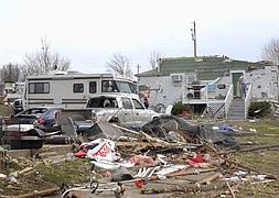 Daños causados por un tornado en Harrisburg, Illinois / Afp | Atlas