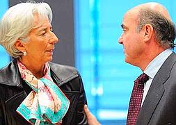 Lagarde y De Guindos, esta noche en Luxemburgo. / Efe