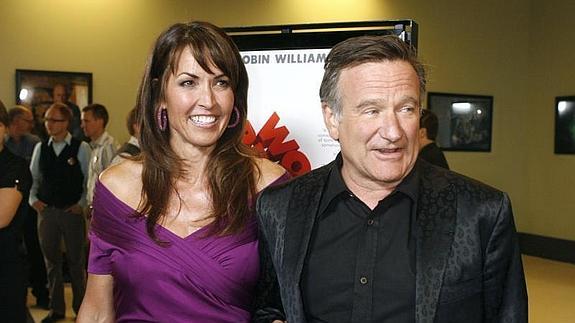 Susan Schneider y Robin Williams 