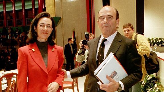 Emilio Botín, junto a su hija Ana Patricia. 