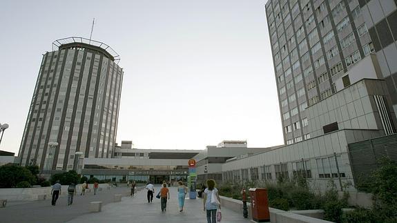 Vista del hospital de La Paz. 