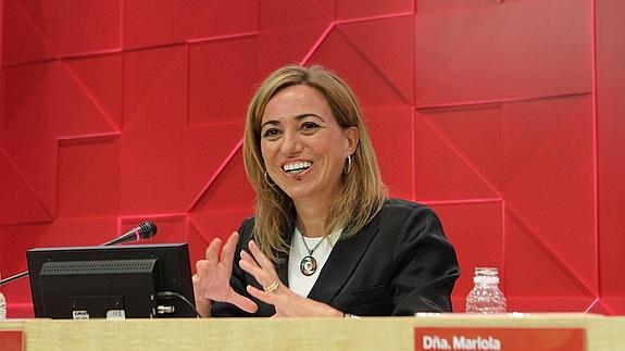 Carme Chacón, secretaria de Relaciones Internacionales del PSOE. 