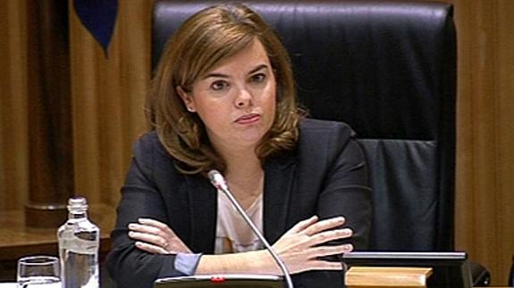 La vicepresidenta del Gobierno, Soraya Sáenz de Santamaría.