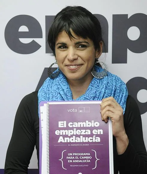 La candidata de Podemos a la Presidencia de la Junta de Andalucía, Teresa Rodríguez. 