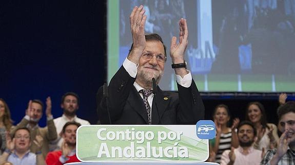 Mariano Rajoy, en el acto de Sevilla 