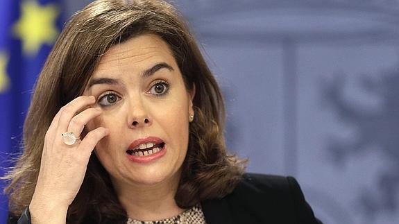 La vicepresidenta del Gobierno, Soraya Sáenz de Santamaría.