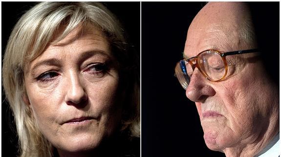 Marine Le Pen  y Jean Marie Le Pen. 