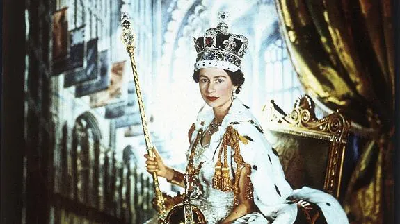 Retrato de la reina Isabel II en 1953.