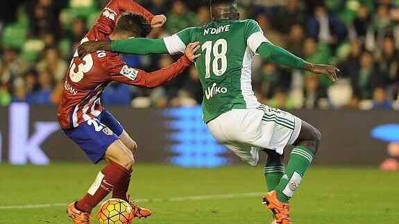 Imagen del partido entre el Betis y el Atlético. 