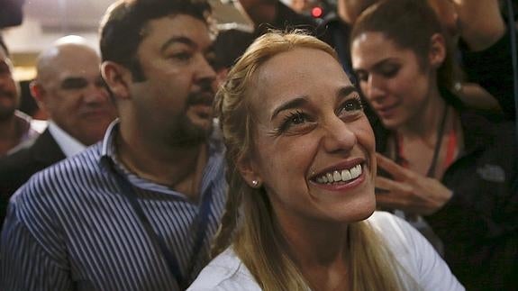 Lilian Tintori, esposa del líder opositor venezolano Leopoldo López.