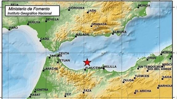 Imagen del epicentro del terremoto. 