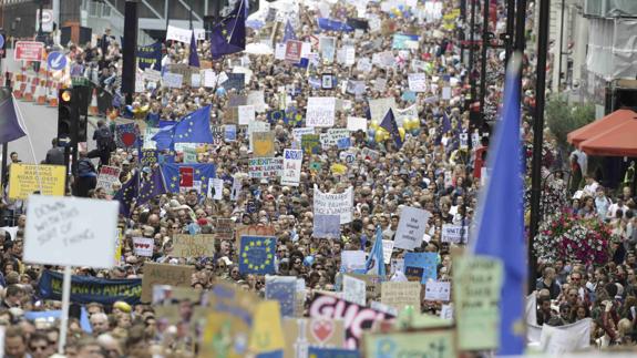 Imagen de los manifestantes. 