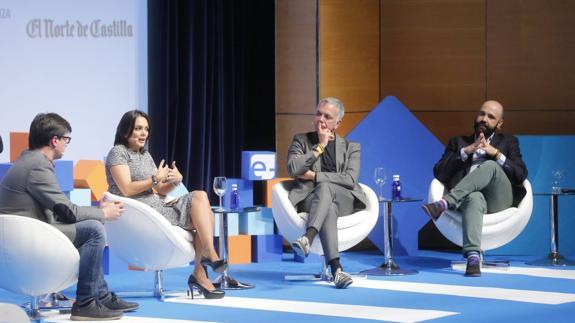 Alejandro Salgado, Mónica Carrillo, Juan Ramón Lucas y David del Cura, durante el debate.