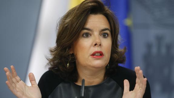 La vicepresidenta del Gobierno, Soraya Sáenz de Santamaría.