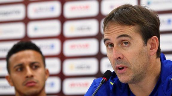 Julen Lopetegui, en conferencia de prensa. 