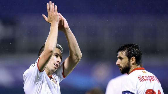 Nasri celebra su gol. 