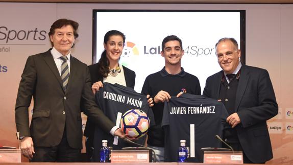 Javier Fernández y Carolina Marín, nuevos embajadores de LaLiga