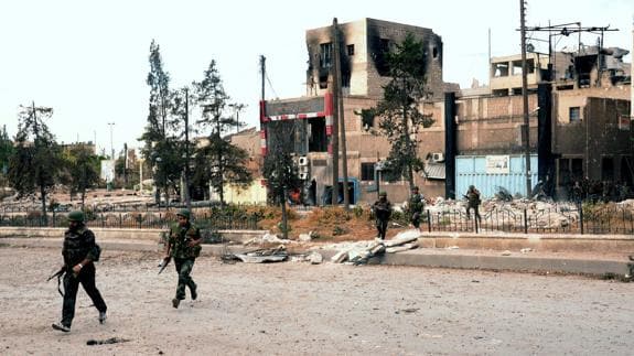 Tropas sirias en la provincia de Alepo.