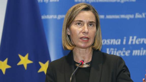 La alta representante de la Unión Europea para Asuntos Exteriores y Política de Seguridad Federica Mogherini.