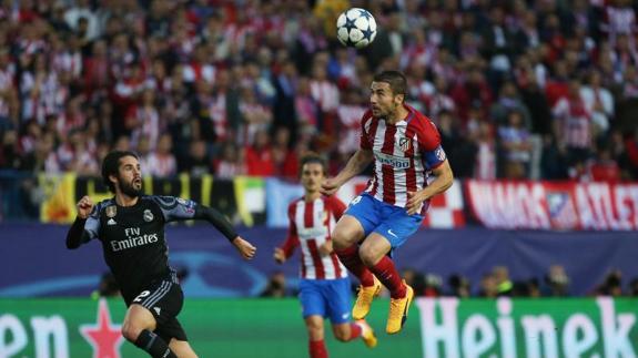 Gabi, en el partido. 