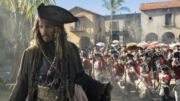 Johnny Depp en 'Piratas del Caribe: La venganza de Salazar'. 