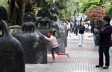 Se exponen en el Parque de Cánovas./ LORENZO CORDERO