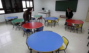 Una de las aulas de infantil del colegio de la Mejostilla. / HOY