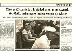 El primer Womad en Cáceres