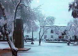 La nieve ha cubierto norte y sur de Extremadura