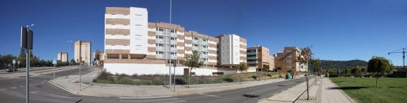 Promoción de viviendas en la urbanización Casa Plata, una de las pocas zonas en las que se venden pisos sin estrenar. 